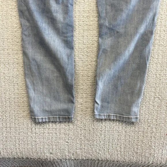 Joseph Ribkoff Jeans Blue Floral / Pearl Embellished Distressed Women Read - Picture 12 of 13